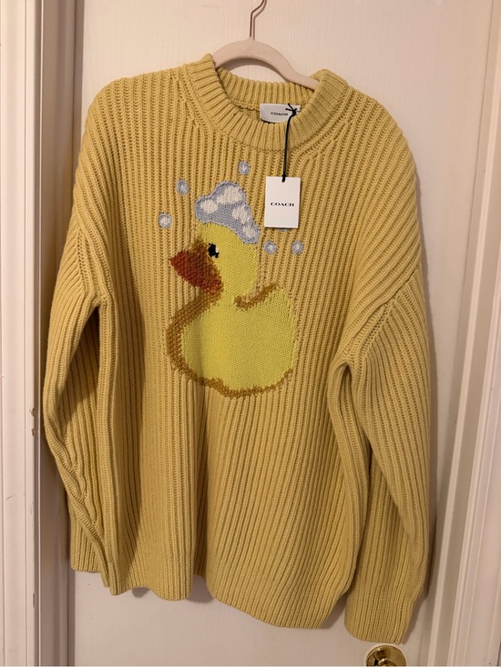 Coach Sweaters - NWT Coach Crewneck Duck Sweater in Recycled Wool – Size Small – MSRP $495